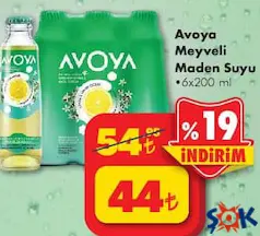 AVOYA MEYVELİ MADEN SUYU 6X200 ML